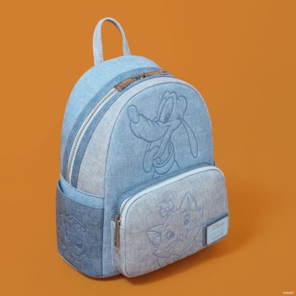 Disney Dogs & Cats Faux Denim Mini Backpack - Image 3