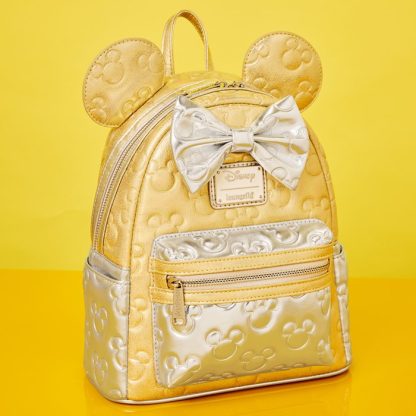 Minnie Mouse Exclusive Metallic Gold & Silver Quilted Mini Backpack - Image 2