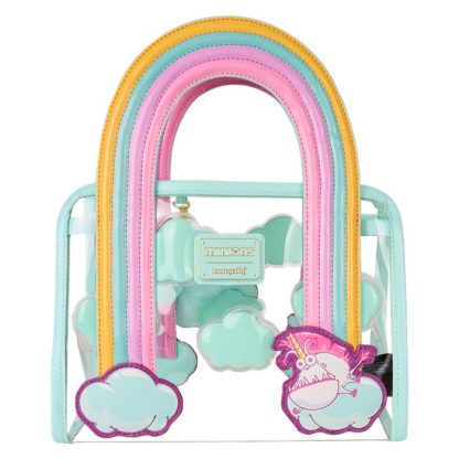 Minions Fluffy Unicorn Rainbow Clear Mini Tote Crossbody Bag - Image 4