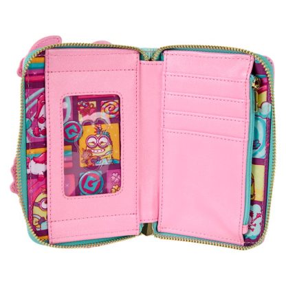 Minions Fluffy Unicorn Rainbow Glitter Zip Around Wallet - Image 6