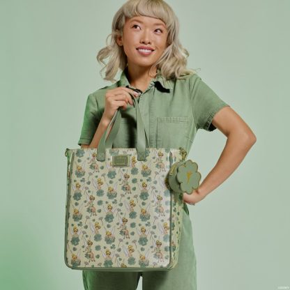 Peter Pan Tinker Bell Clover All-Over Print Tote Crossbody Bag With Coin Bag - Image 2