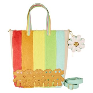 Classic Trolls Plush Glitter Tote Crossbody Bag with Coin Bag