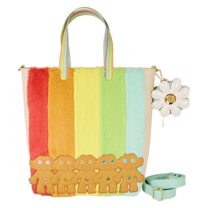 Classic Trolls Plush Glitter Tote Crossbody Bag with Coin Bag