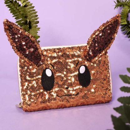 Pokémon Exclusive Eevee Sequin Cosplay Zip Around Wallet - Image 2
