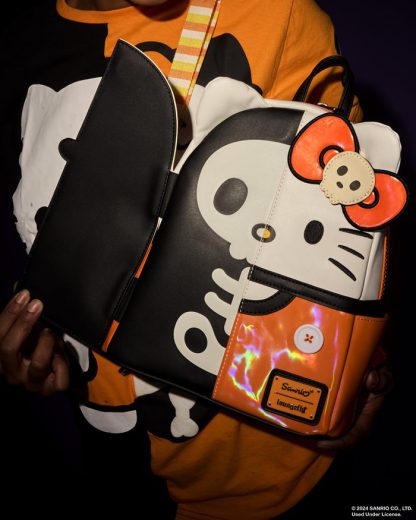 NYCC Limited Edition Sanrio Hello Kitty Skeleton Costume Glow Mini Backpack - Image 2