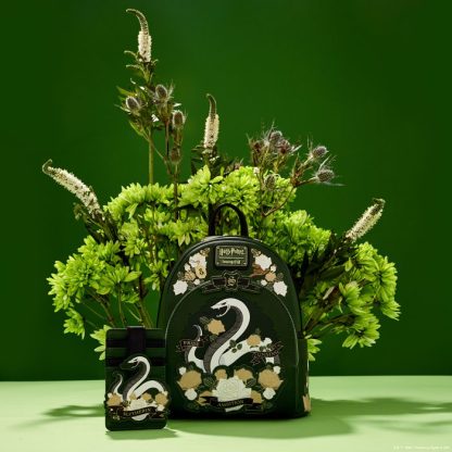 Harry Potter Slytherin House Floral Tattoo Mini Backpack - Image 3