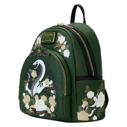 Harry Potter Slytherin House Floral Tattoo Mini Backpack - Image 4
