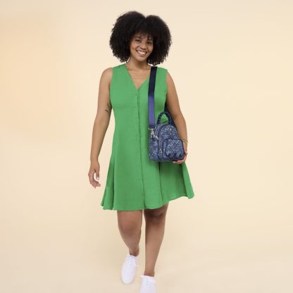 Loungefly Faux Denim Convertible Mini Backpack & Crossbody Bag - Image 2