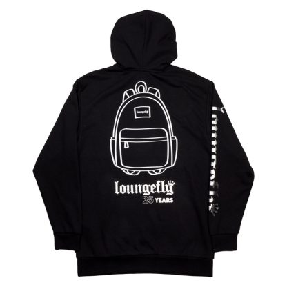 Loungefly 25th Anniversary Logo Black Unisex Hoodie - Image 11