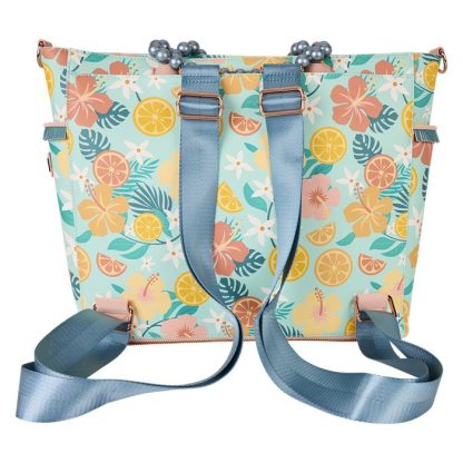 Loungefly Tropical Lemon Floral Convertible Backpack & Tote Crossbody Bag - Image 4