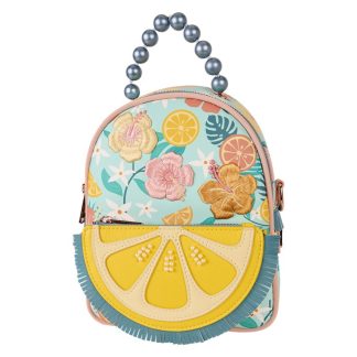 Loungefly Tropical Lemon Floral Convertible Mini Backpack & Crossbody Bag