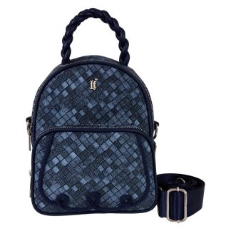 Loungefly Faux Denim Convertible Mini Backpack & Crossbody Bag