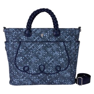 Loungefly Faux Denim Convertible Backpack & Tote Crossbody Bag