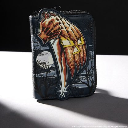Halloween Michael Myers Jack-O'-Lantern Glow Zip Around Wallet - Image 2