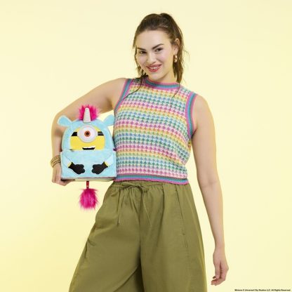 Minions Fluffy Unicorn Exclusive Costume Plush Mini Backpack - Image 2