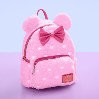 Minnie Mouse Exclusive Hearts Strawberry Scented Sherpa Mini Backpack - Image 2