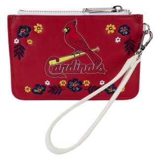 MLB St. Louis Cardinals Floral Card Holder Wristlet Clutch