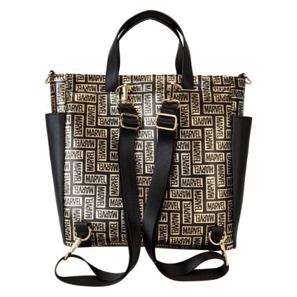 Marvel 85th Anniversary All-Over Print Logo Convertible Backpack & Tote Crossbody Bag - Image 6