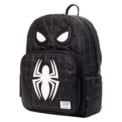 Spider-Man Black & White Suit Cosplay Quilted Full-Size Backpack - Image 4