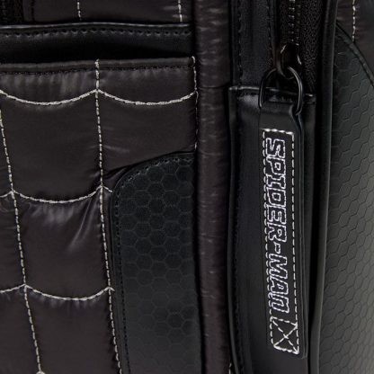 Spider-Man Black & White Suit Cosplay Quilted Full-Size Backpack - Image 6