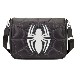 Spider-Man Black & White Suit Quilted Messenger Crossbody Bag