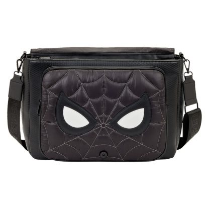 Spider-Man Black & White Suit Quilted Messenger Crossbody Bag - Image 4