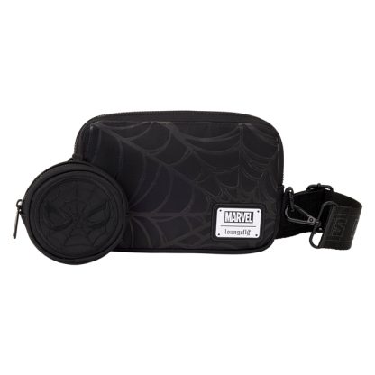 Spider-Man Black & White Suit Sling Crossbody Bag with Coin Bag