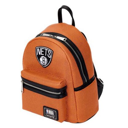 NBA Brooklyn Nets Basketball Logo Mini Backpack - Image 3