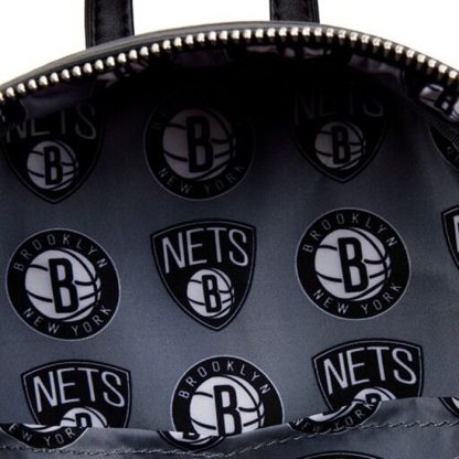 NBA Brooklyn Nets Basketball Logo Mini Backpack - Image 5