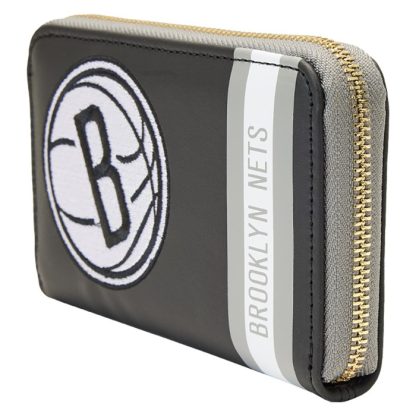 NBA Brooklyn Nets Patch Icons Zip Around Wallet - Image 3