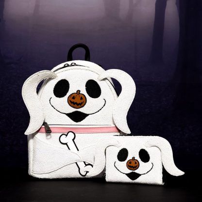 The Nightmare Before Christmas Exclusive Zero Sequin Cosplay Glow Zip Around Wallet - Image 3