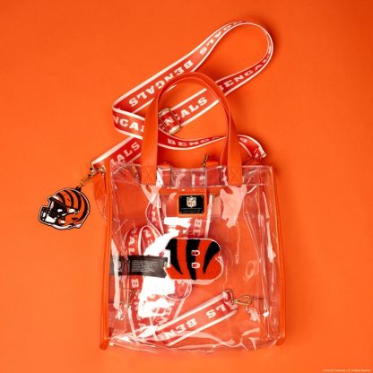 NFL Cincinnati Bengals Clear Convertible Backpack & Tote Crossbody Stadium Bag - Image 2