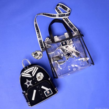 NFL Dallas Cowboys Clear Convertible Backpack & Tote Crossbody Stadium Bag - Image 3