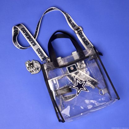 NFL Dallas Cowboys Clear Convertible Backpack & Tote Crossbody Stadium Bag - Image 2