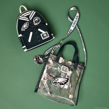 NFL Philadelphia Eagles Clear Convertible Backpack & Tote Crossbody Stadium Bag - Image 3