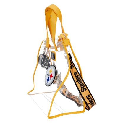 NFL Pittsburgh Steelers Clear Convertible Backpack & Tote Crossbody Stadium Bag - Image 4