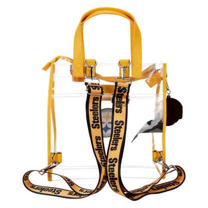 NFL Pittsburgh Steelers Clear Convertible Backpack & Tote Crossbody Stadium Bag - Image 6