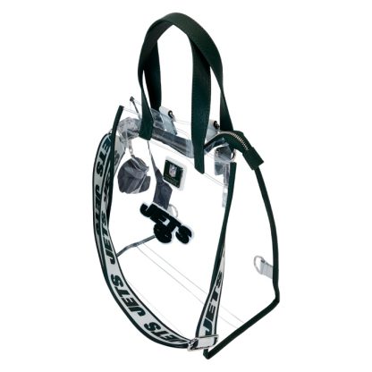 NFL New York Jets Clear Convertible Backpack & Tote Crossbody Stadium Bag - Image 4