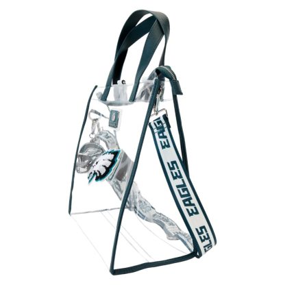 NFL Philadelphia Eagles Clear Convertible Backpack & Tote Crossbody Stadium Bag - Image 4