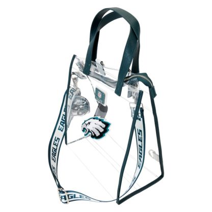 NFL Philadelphia Eagles Clear Convertible Backpack & Tote Crossbody Stadium Bag - Image 5