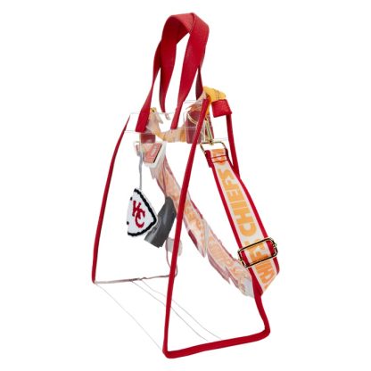 NFL Kansas City Chiefs Clear Convertible Backpack & Tote Crossbody Stadium Bag - Image 4