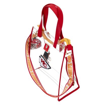 NFL Kansas City Chiefs Clear Convertible Backpack & Tote Crossbody Stadium Bag - Image 5
