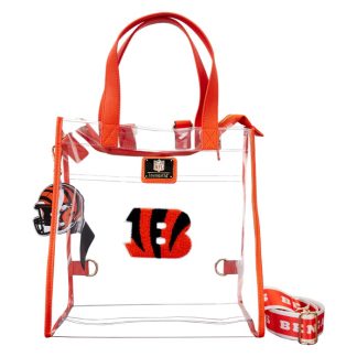 NFL Cincinnati Bengals Clear Convertible Backpack & Tote Crossbody Stadium Bag