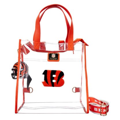 NFL Cincinnati Bengals Clear Convertible Backpack & Tote Crossbody Stadium Bag