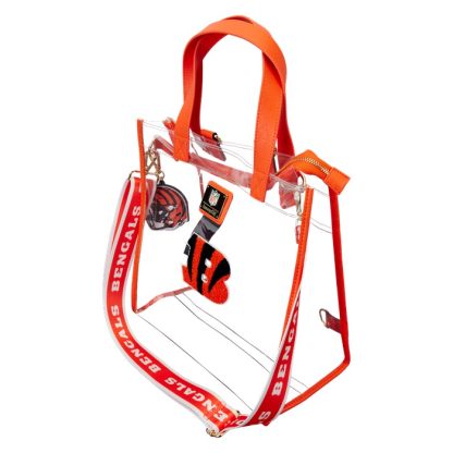 NFL Cincinnati Bengals Clear Convertible Backpack & Tote Crossbody Stadium Bag - Image 4