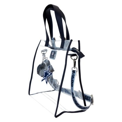 NFL Dallas Cowboys Clear Convertible Backpack & Tote Crossbody Stadium Bag - Image 4