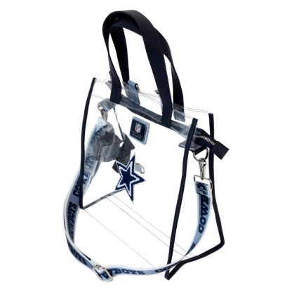 NFL Dallas Cowboys Clear Convertible Backpack & Tote Crossbody Stadium Bag - Image 5