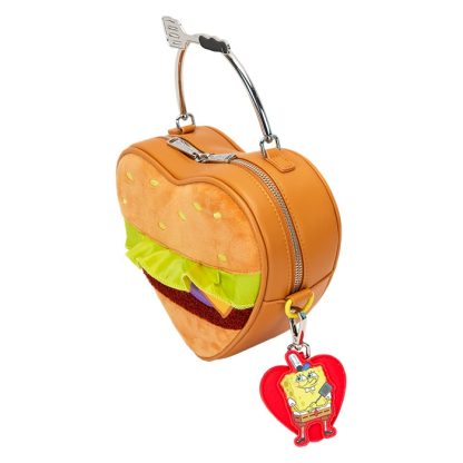 SpongeBob SquarePants Krabby Patty Plush Heart Figural Crossbody Bag - Image 4