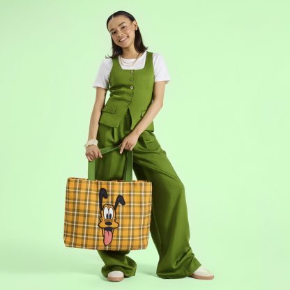 Pluto 95th Anniversary Plaid Canvas Tote Bag - Image 2