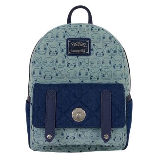 Pokémon Faux Denim All-Over Print Mini Backpack